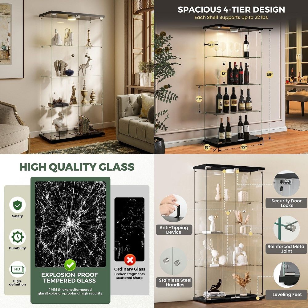 Lighting & Home Decor Studio Photos - Display Cabinet with LED Lights and