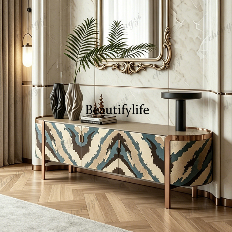 Lighting Decor - Italian light luxury TV cabinet art