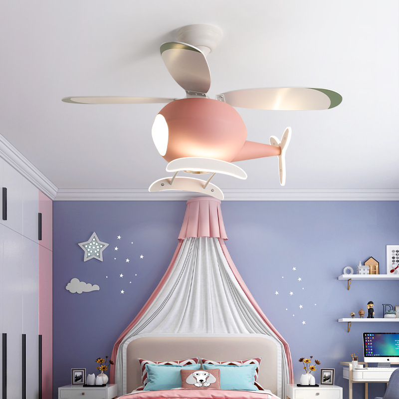 Lighting Decor - Modern Creative Cartoon Plane Fan Light