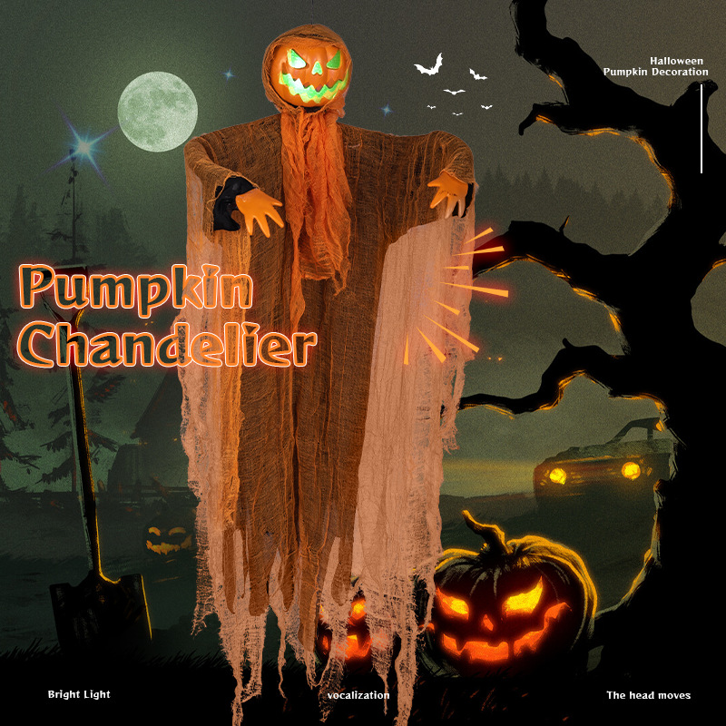 Lighting Decor House - Halloween Pumpkin Hanging Ghost Party Decorations