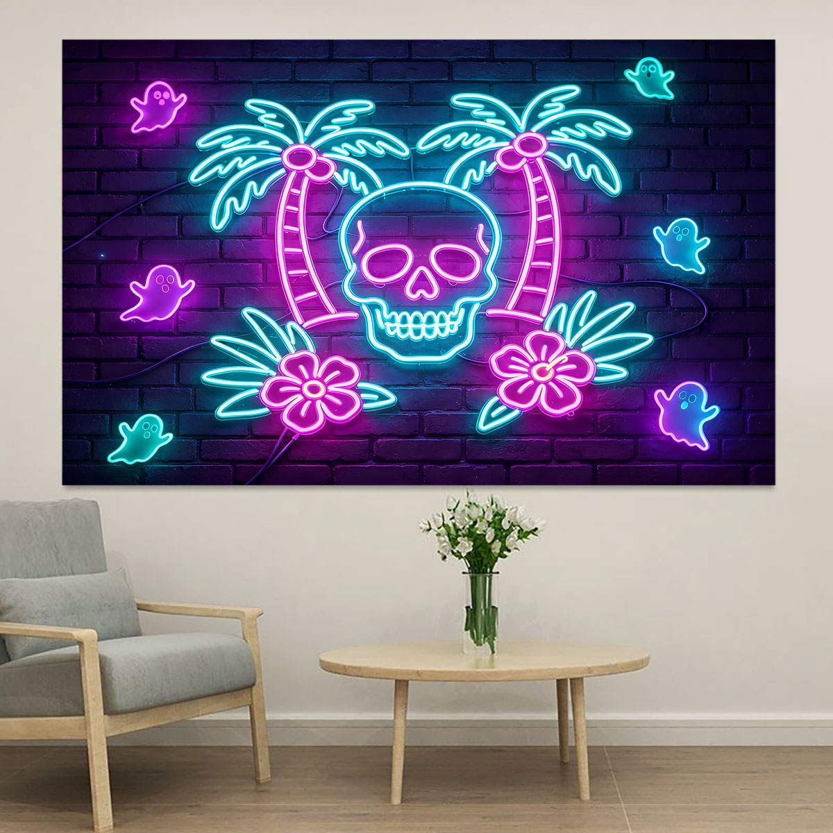 Neon Light Wall Sticker Palm T - Wall Decor Lighting Tree recension och pris