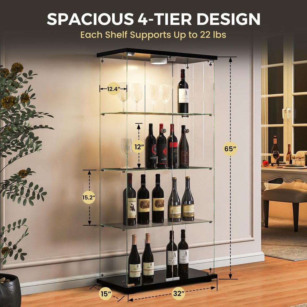Display Cabinet with LED Light - Lighting & Home Decor Studio Photos recension och pris