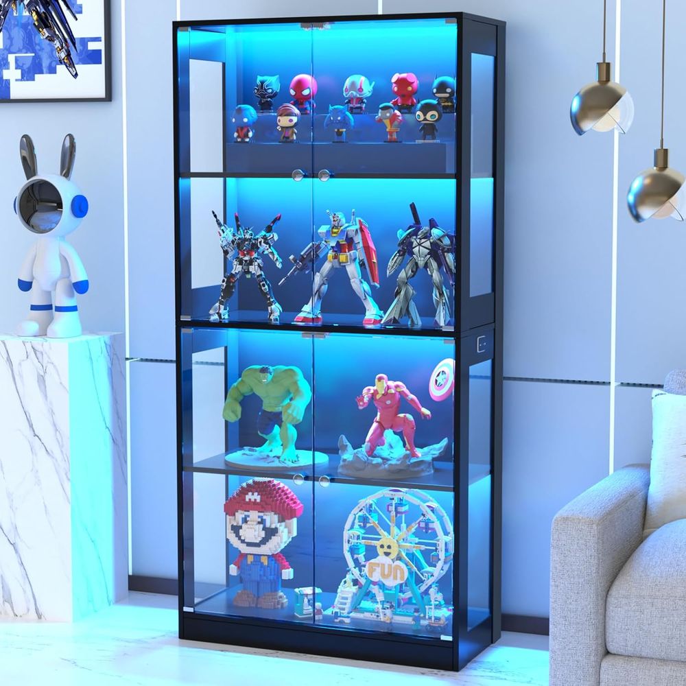 65 Glass Door Display Cabinet, - Lighting & Home Decor Studio Photos recension och pris