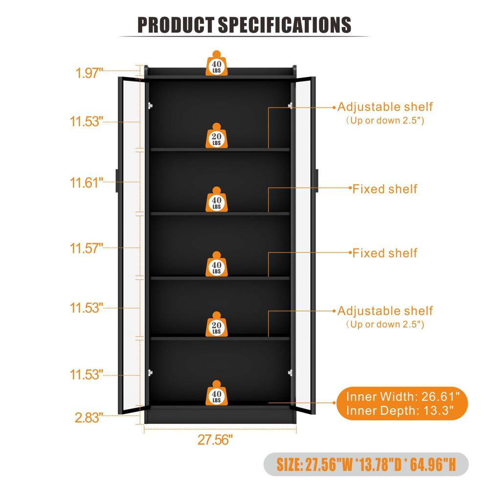 Display Cabinet with Adjustabl - Lighting & Home Decor Studio Photos recension och pris
