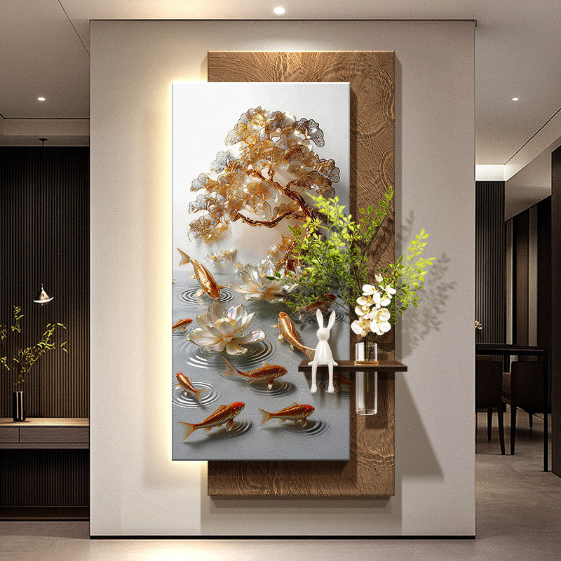 Nine Fish Gathering Wealth Pic - Wall Decor Lighting Tree recension och pris