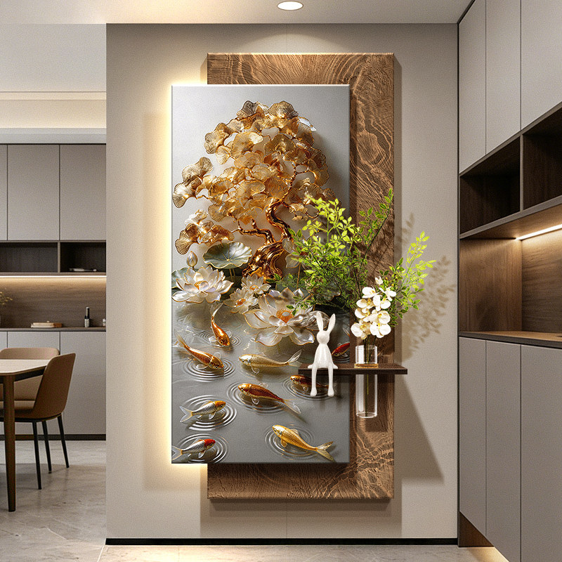 Nine Fish Gathering Wealth Pic - Wall Decor Lighting Tree recension och pris