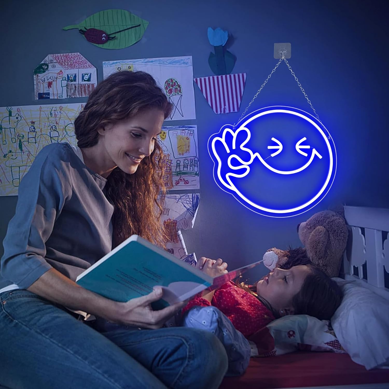 Emoji Smile OK  Neon Sign USB  - Ok Lighting Decor recension och pris