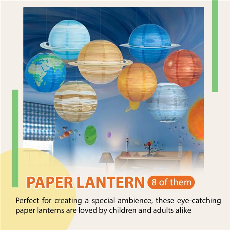A93Z 8Pcs Space Paper Lanterns - Lantern Paper Solar recension och pris