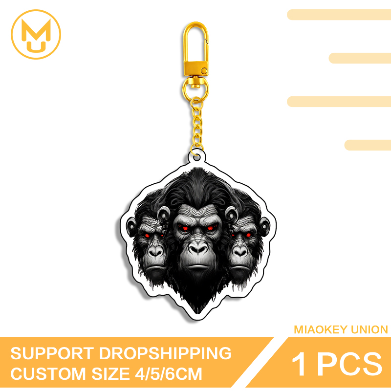 Three Chimpanzee Heads Keyring - Union Lighting & Decor recension och pris