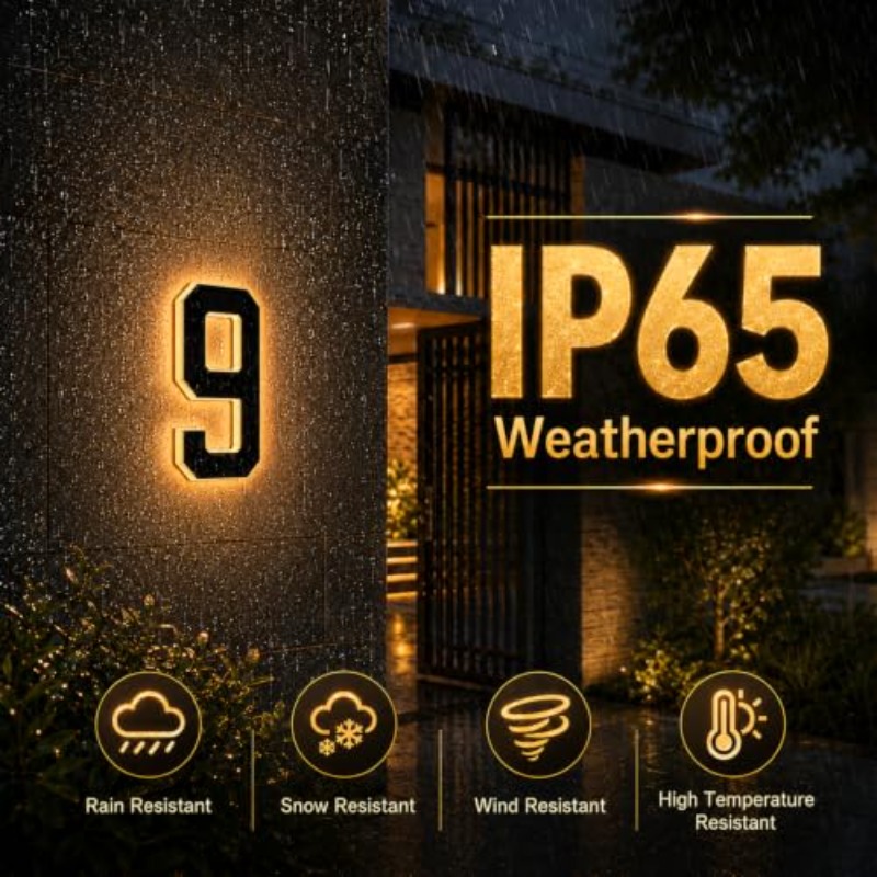 Solar Powered LED House Number - Decor Lighting Address recension och pris