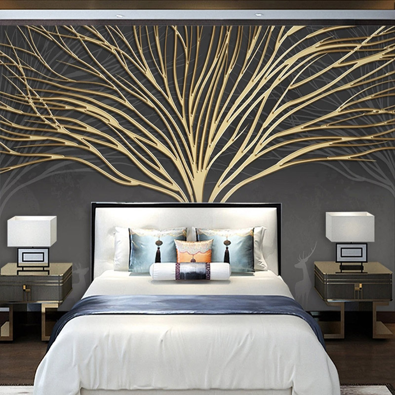 Custom Mural Wallpaper Modern  - Wall Decor Lighting Tree recension och pris