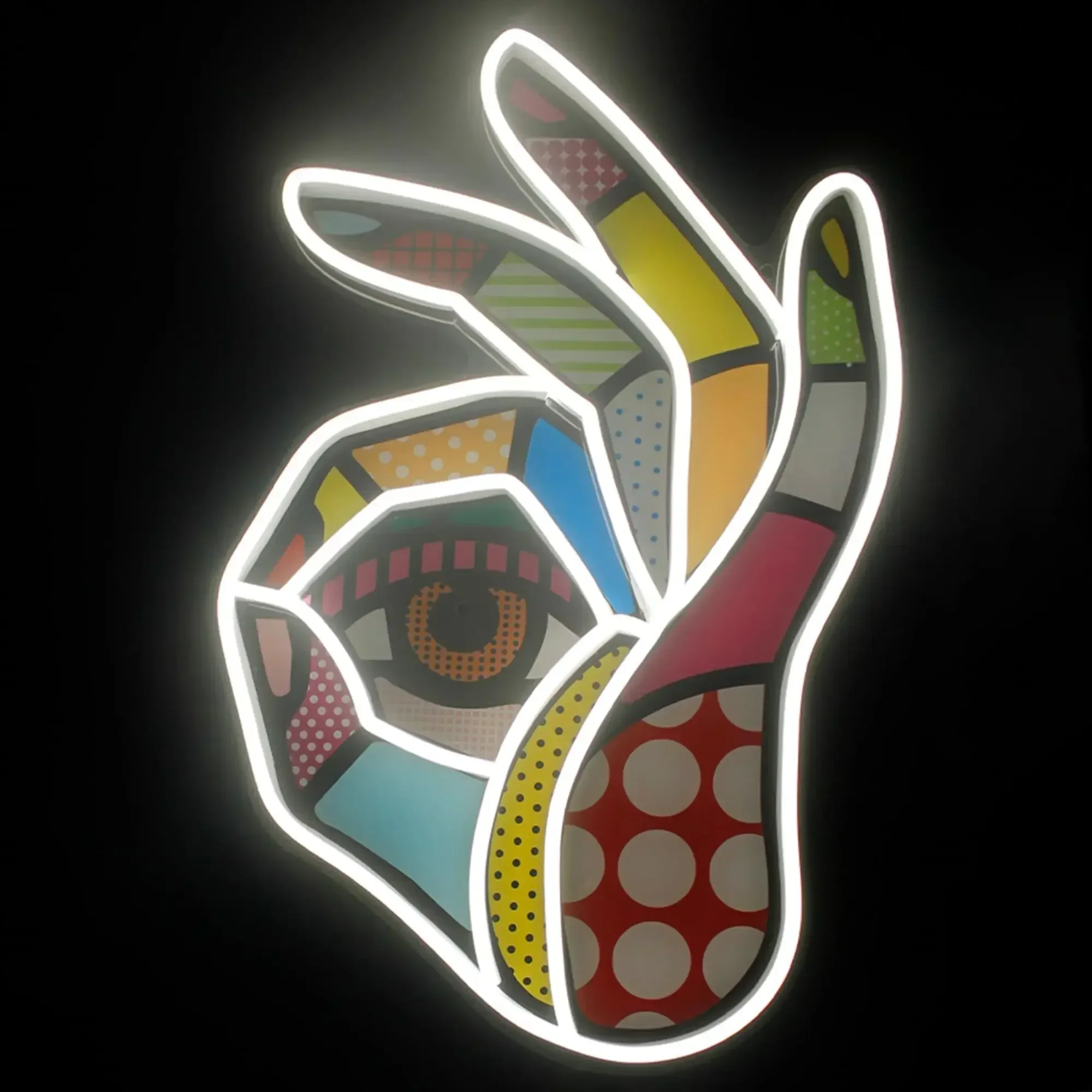 Okay Neon Sign Printed OK LED  - Ok Lighting Decor recension och pris