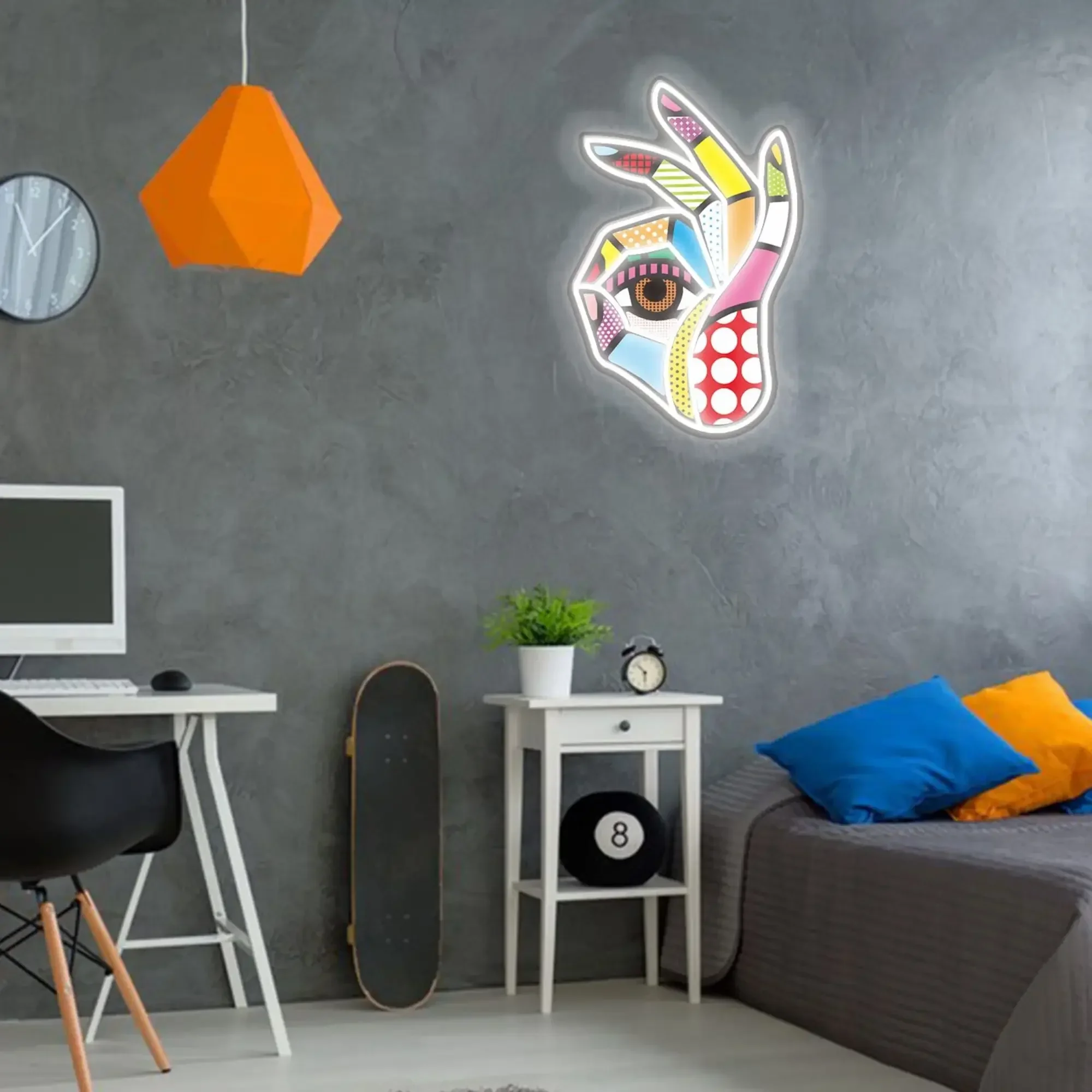 Okay Neon Sign Printed OK LED  - Ok Lighting Decor recension och pris