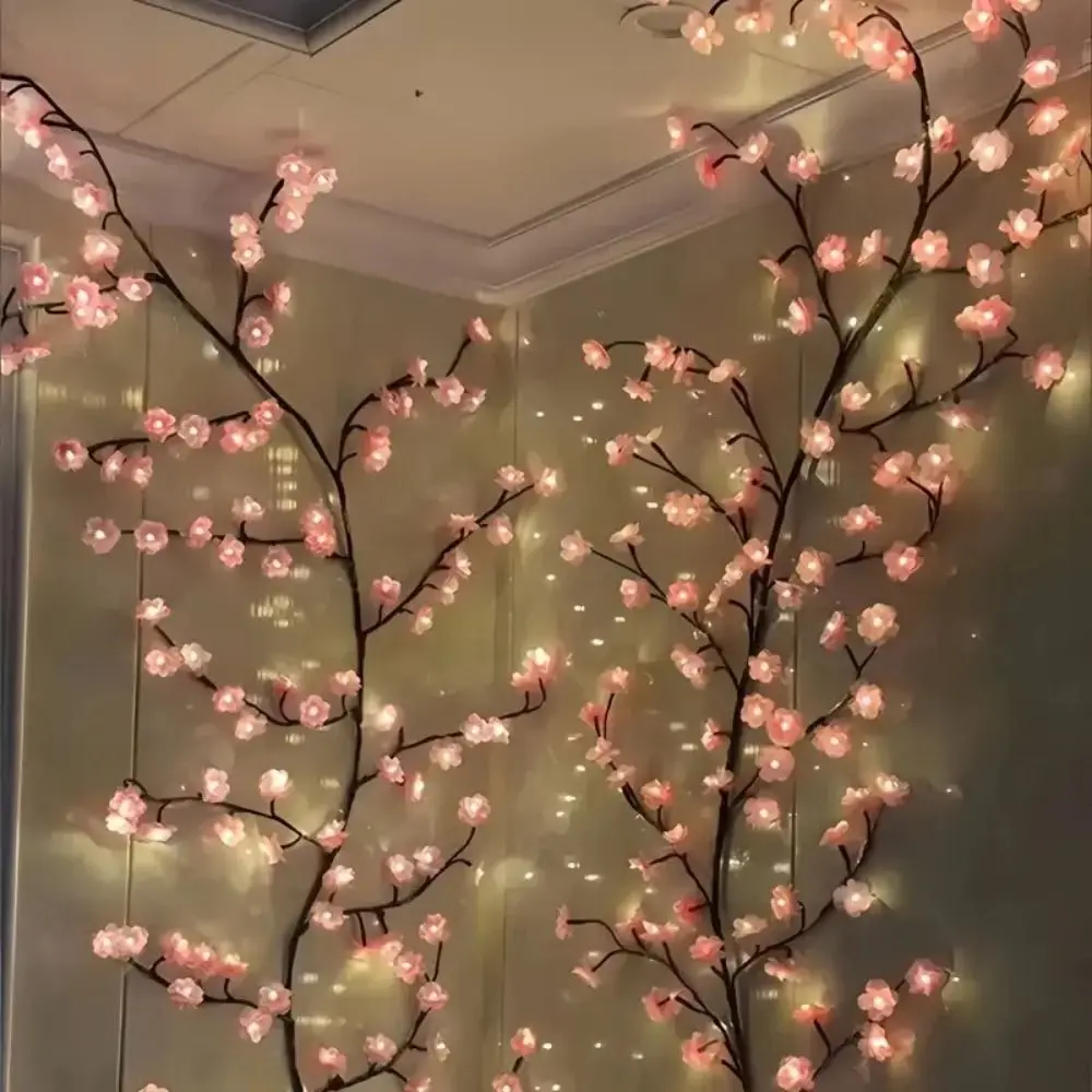 Cherry Blossom Willow Vine Twi - Wall Decor Lighting Tree recension och pris