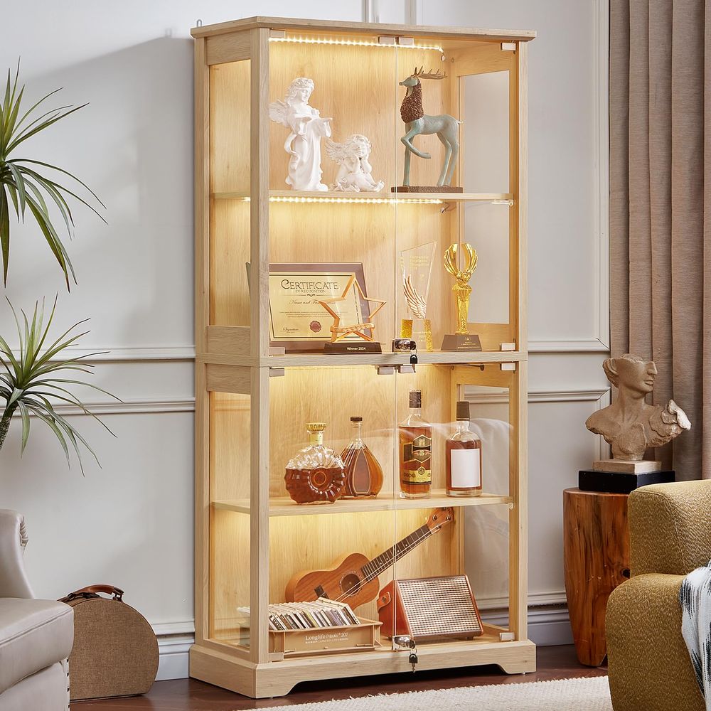 Farmhouse Glass Display Cabine - Lighting & Home Decor Studio Photos recension och pris