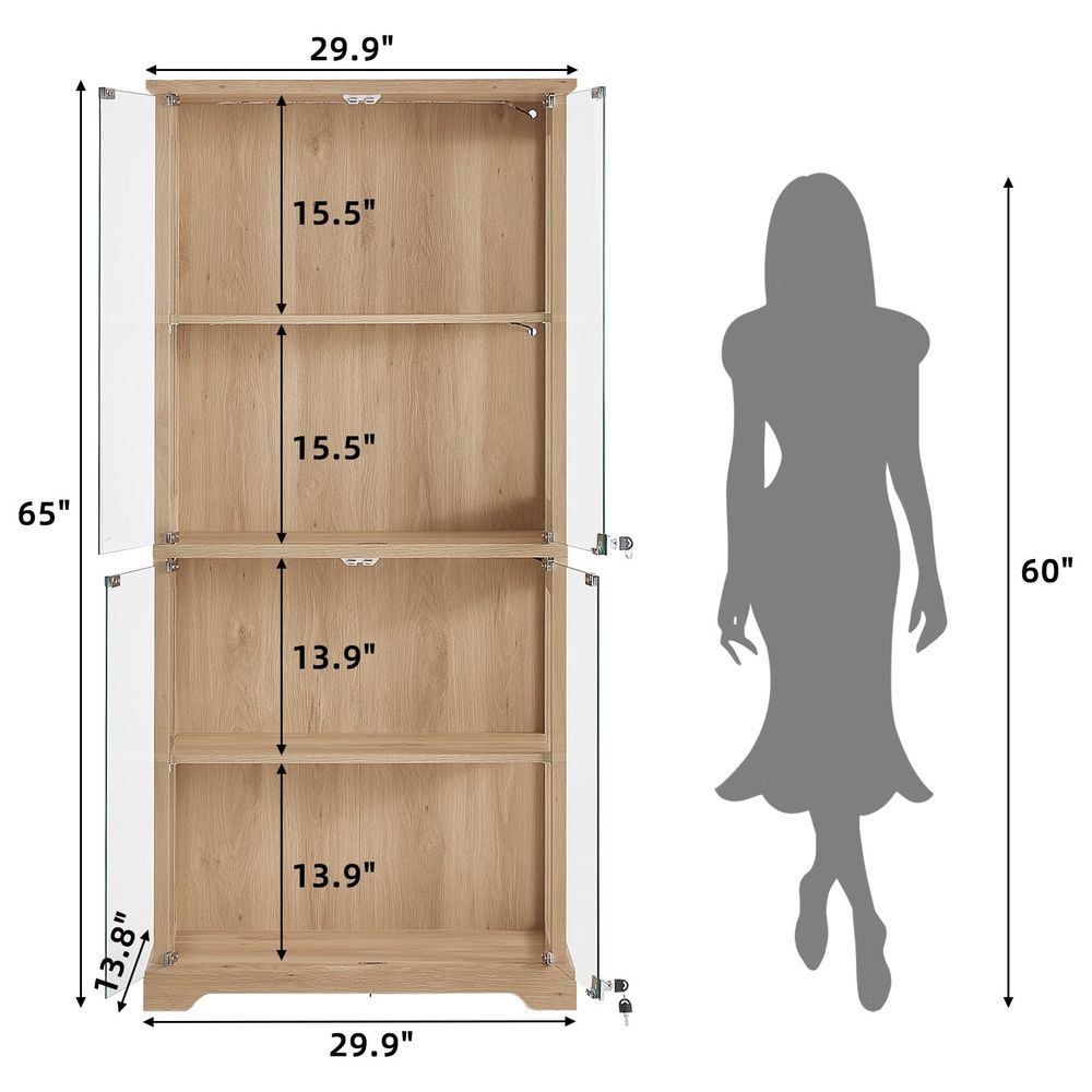 Farmhouse Glass Display Cabine - Lighting & Home Decor Studio Photos recension och pris