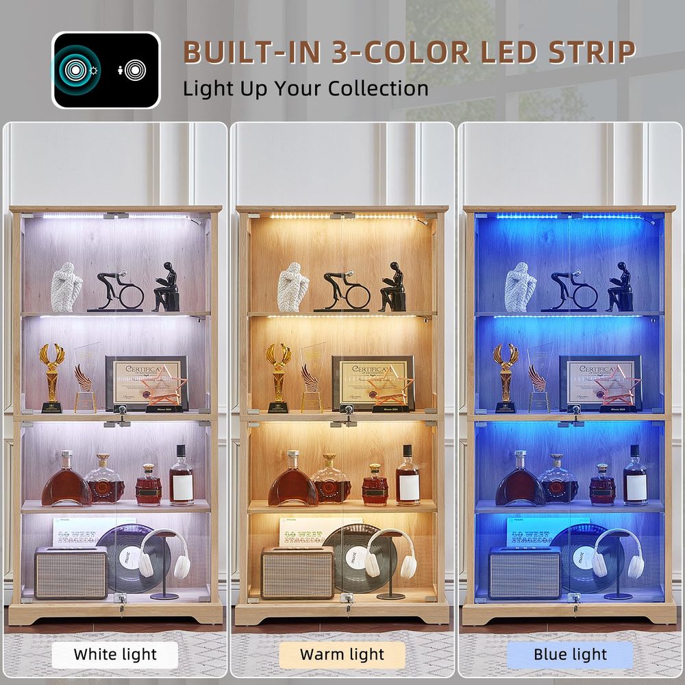 Farmhouse Glass Display Cabine - Lighting & Home Decor Studio Photos recension och pris