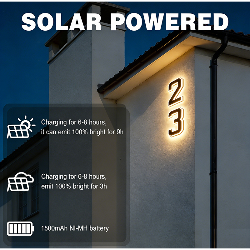 Outdoor Solar Address Number L - Decor Lighting Address recension och pris