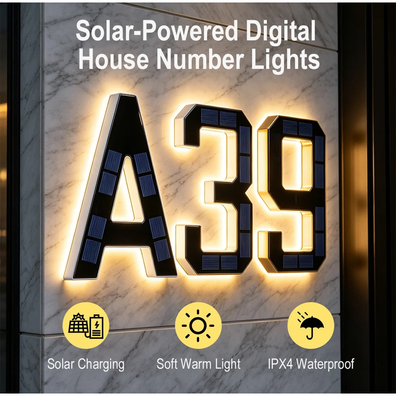 Outdoor Solar Address Number L - Decor Lighting Address recension och pris