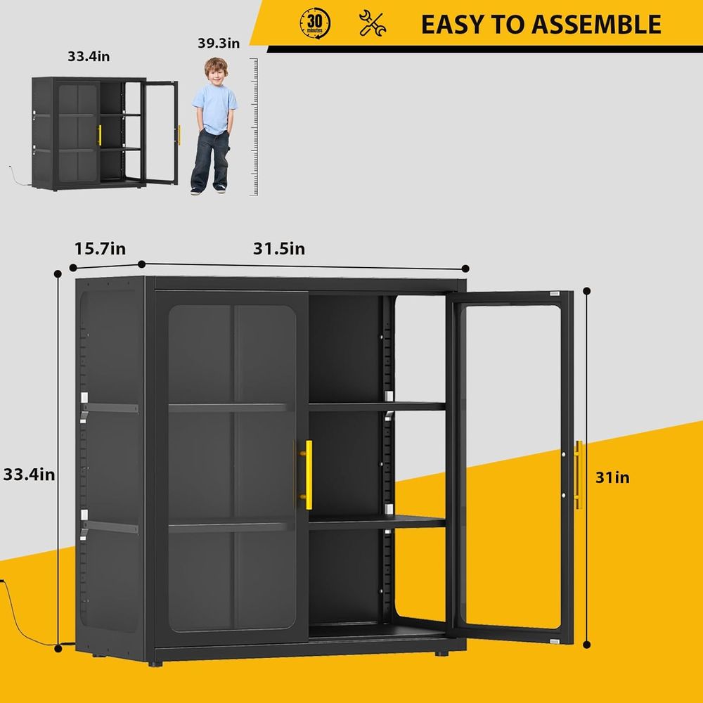 34 Tall Glass Door Display Cab - Lighting & Home Decor Studio Photos recension och pris