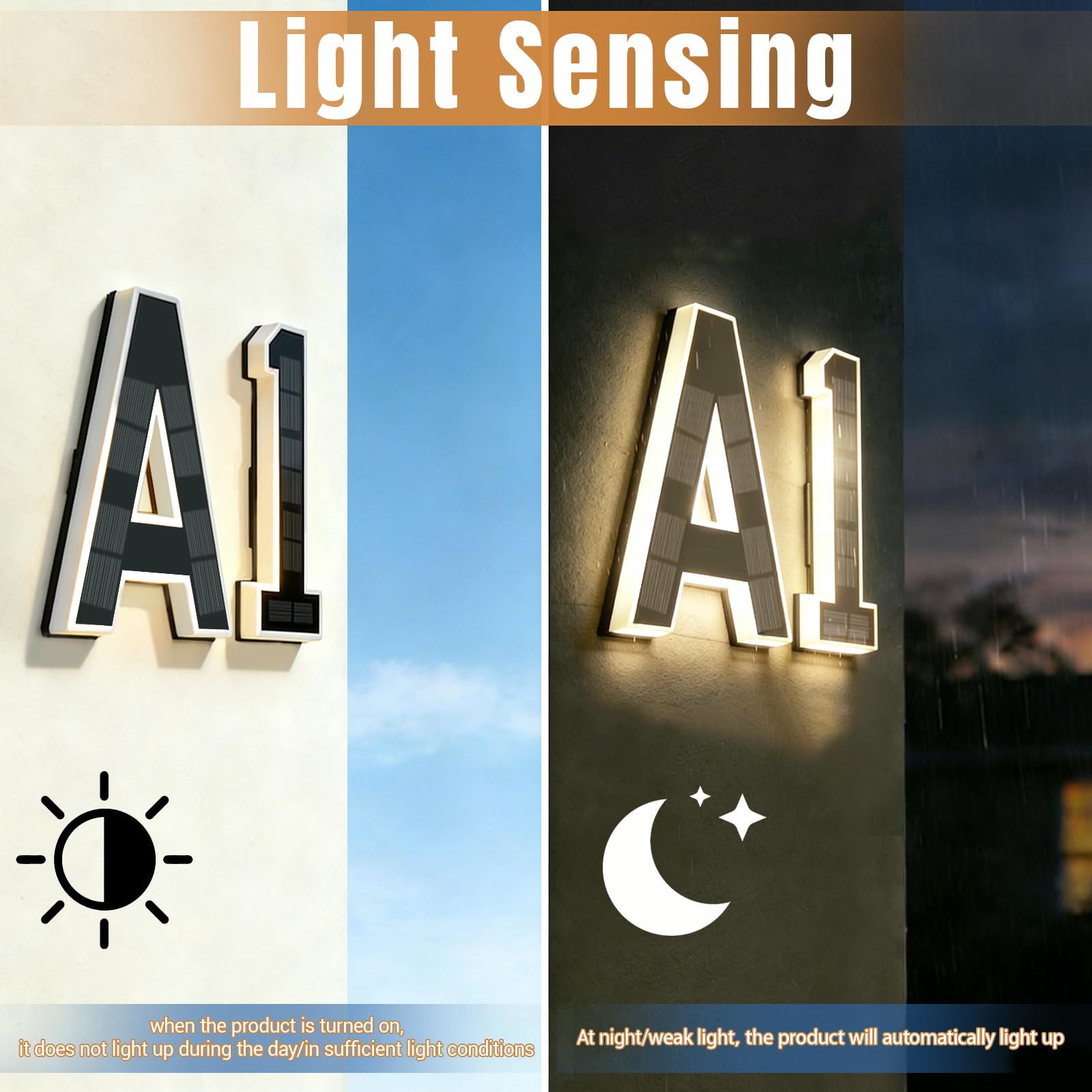 Modern Solar LED Address Sign  - Decor Lighting Address recension och pris