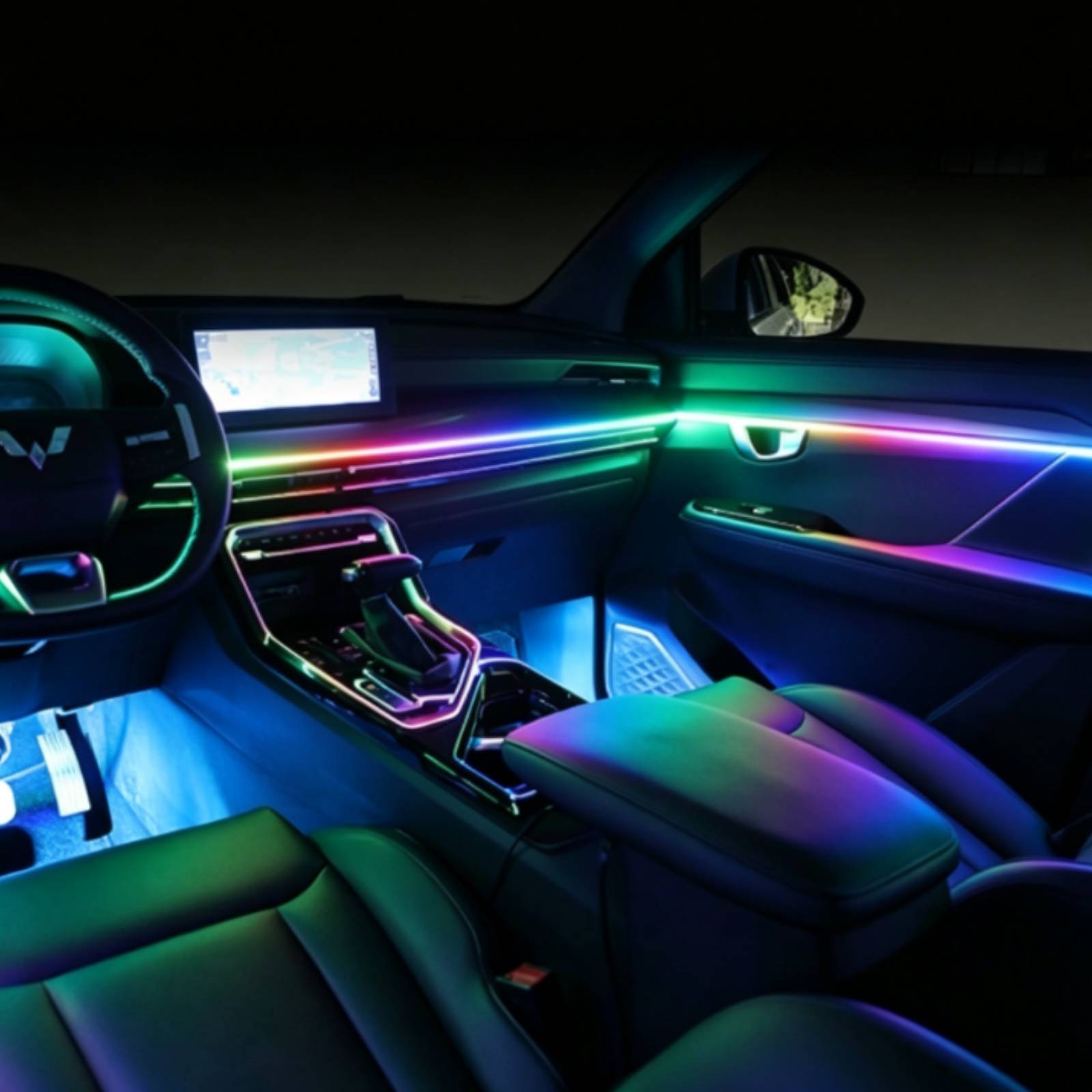 6 Pieces Acrylic Interior Car  - Ambient Led Strip recension och pris