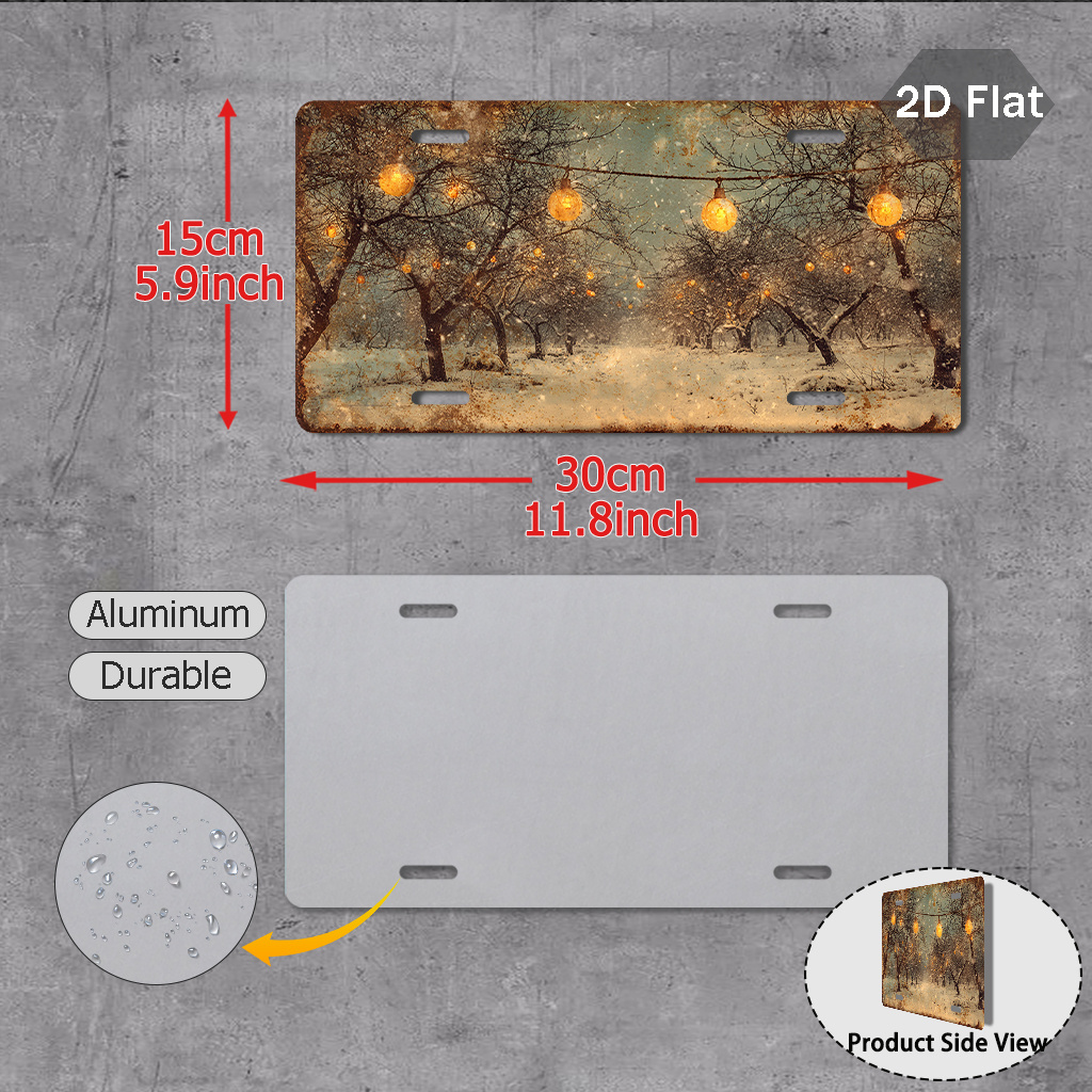 2D Flat Printing Winter Light  - Wall Decor Lighting Tree recension och pris